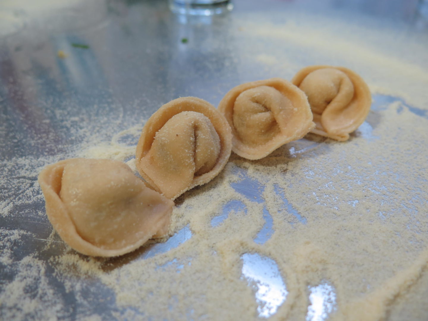 Making tortellini 