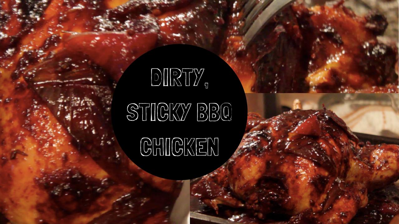STICKY, DIRTY, BARBECUE CHICKEN